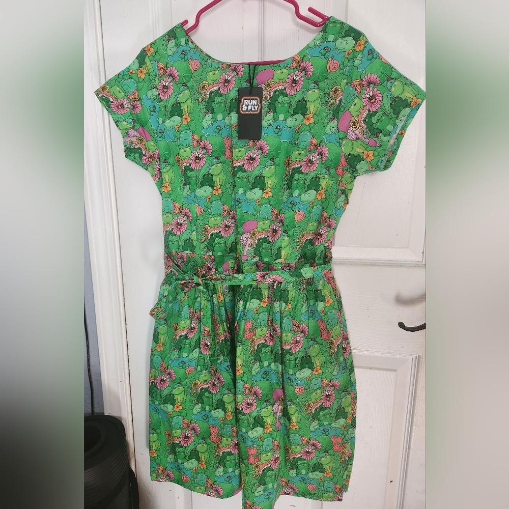 Run & Fly x The Mushroom Babes Collab Dress Size 14 (UK sizing) NWT